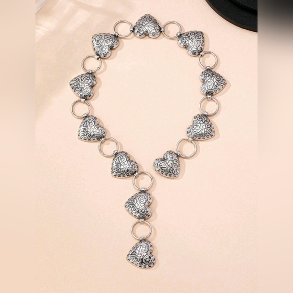 Vintage Carved Heart Necklace - Picture 3 of 7